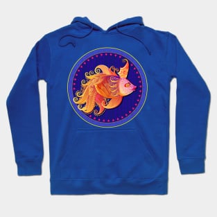 Illustration of fantastic goldfish Hoodie